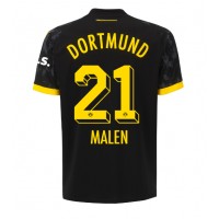 Billiga Borussia Dortmund Donyell Malen #21 Borta fotbollskläder 2023-24 Kortärmad
